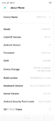 Oppo F15